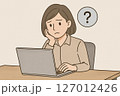 疑問を感じる女性 127012426