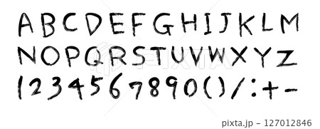 手書きの文字のベクターイラストセット 127012846