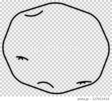 Simple and clean potato line drawing Simple and clean potato line drawing 127013418