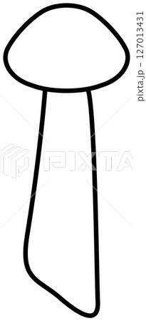 シンプルですっきりしたしめじの線画 127013431