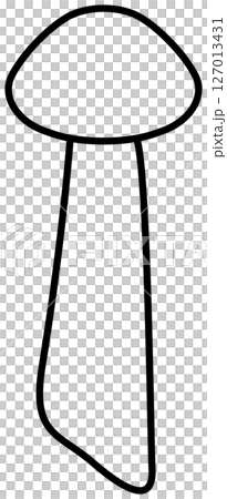 シンプルですっきりしたしめじの線画 127013431