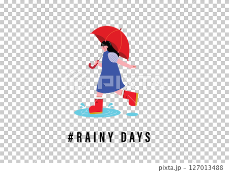 走與傘的女孩 127013488