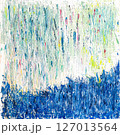 雨や海をイメージした青色の抽象画 127013564