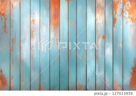 old wooden door with peeling paint 127013939
