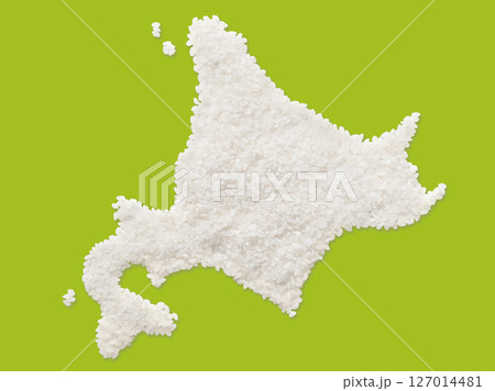 米で作った北海道の地図 米で作った北海道の地図 127014481