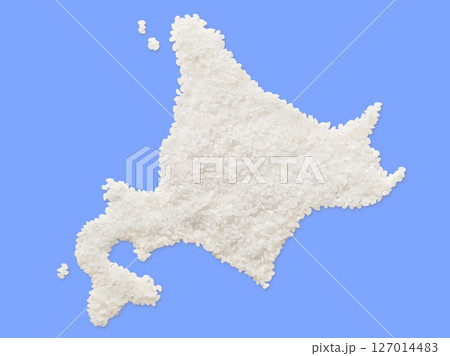 米で作った北海道の地図 米で作った北海道の地図 127014483