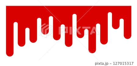 水性塗料や流血した血が垂れるイラスト 水性塗料や流血した血が垂れるイラスト 127015317