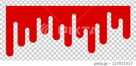 水性塗料や流血した血が垂れるイラスト 水性塗料や流血した血が垂れるイラスト 127015317