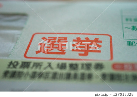 選挙の入場整理券が届く 127015329