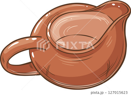 Teapot  isolated for Design and Decoration 127015623