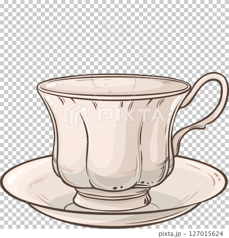 Cup of Tea Colored Illustration Cup of Tea Colored Illustration 127015624