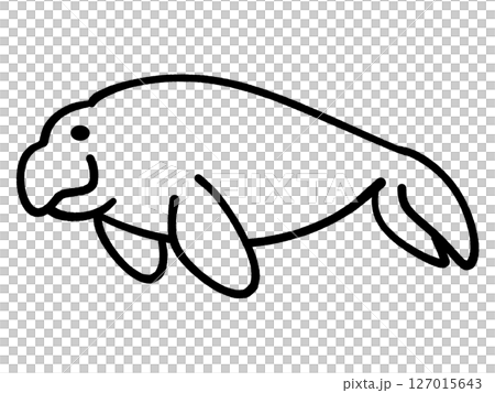 ジュゴンのイラスト素材 127015643