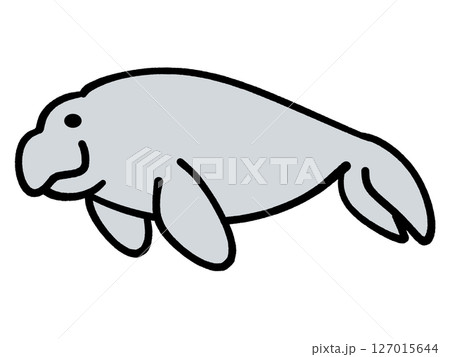 ジュゴンのイラスト素材 127015644