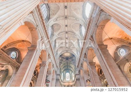 Saint-sulpice church, central nave, Paris, France 127015952