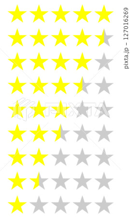 五つ星　評価アイコン 127016269