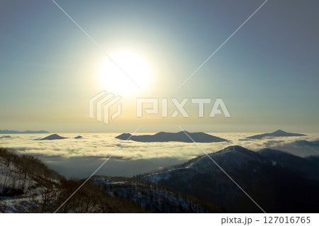 北海道　占冠村　雲海 127016765