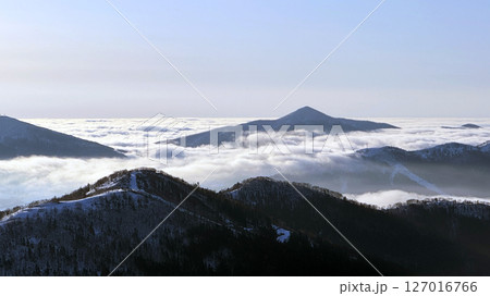 北海道　占冠村　雲海 127016766