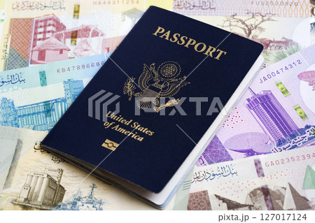 American passport on Sudanese money 127017124