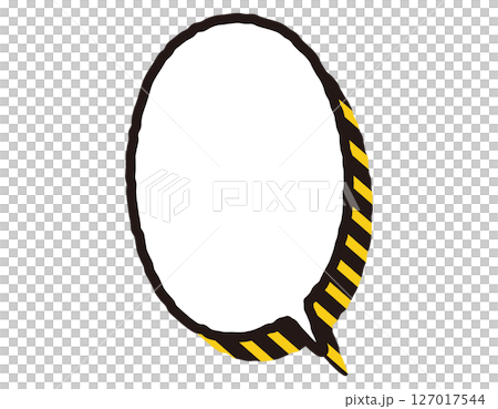 帶有醒目的手寫線條的警告/警告氣泡 13 127017544