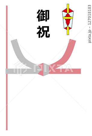 祝いや祝福で祝い金を入れる袋のイラスト 127018183