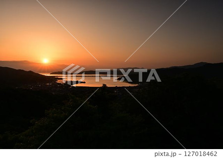 天橋立と朝日 天橋立と朝日 127018462