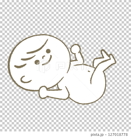 Lying down baby Lying down baby 127018778