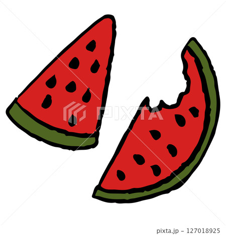 Hand drawn crayon illustration of watermelon for fruit, breakfast, lunch, cafe, restaurant, menu, recipe, smoothie, juice drink, vegan, grocery shopping, supermarket, mart, icon, diet, beach vibe Hand drawn crayon illustration of watermelon for fruit, breakfast, lunch, cafe, restaurant, menu, recipe, smoothie, juice drink, vegan, grocery shopping, supermarket, mart, icon, diet, beach vibe 127018925