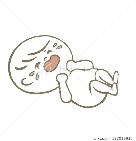 寝転ぶ赤ちゃん　泣く 127018930