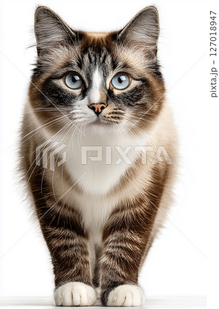 青い目が魅力的な美しい猫のポートレート 127018947