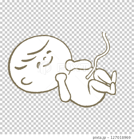 Baby in mom's belly is in a good mood Baby in mom's belly is in a good mood 127018969