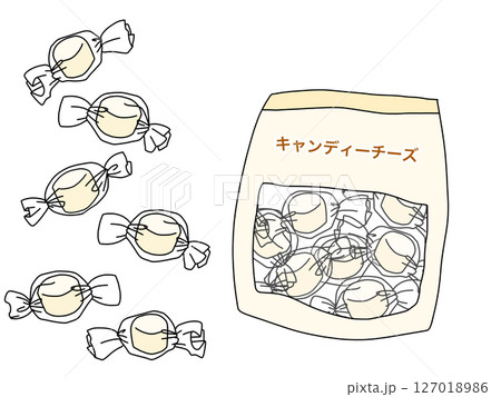 キャンディーチーズのイラスト 127018986