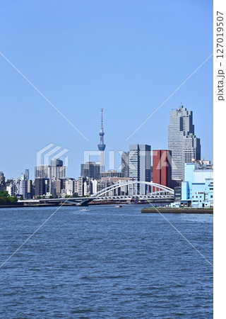 東京港風景～築地大橋、隅田川、スカイツリー～ 127019507