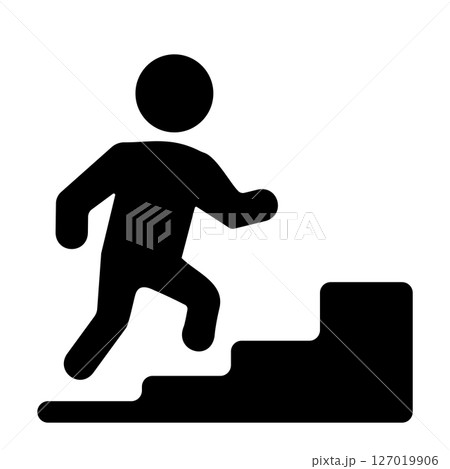 階段、ステップアップのアイコン　努力・成長・目標達成 127019906