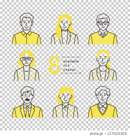 8 business people in various styles, male and female 8 business people in various styles, male and female 127020303