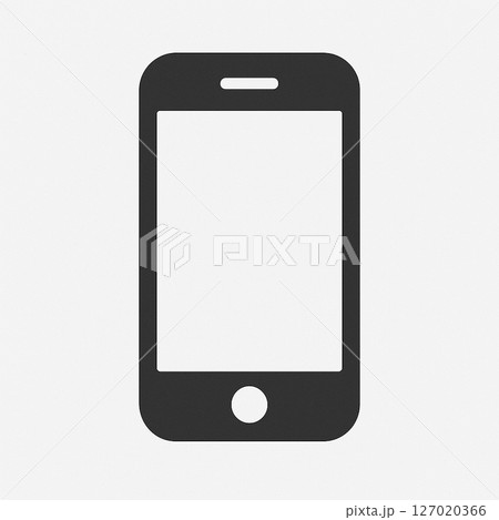 白い背景のスマートフォンのアイコン 127020366