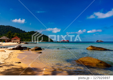 Pulau Tioman tropical island in Malaysia. South China sea. Southeast Asia 127020897