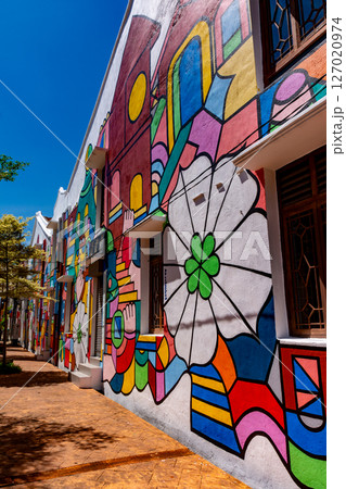 Melaka, Malaysia - April 16, 2025: Melaka, Malaysia. UNESCO World Heritage Site in Malaysia. 127020974