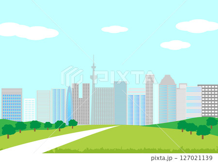 公園のある街並み　東京 127021139