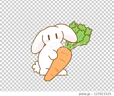 White Rabbit with a Carrot 127021525