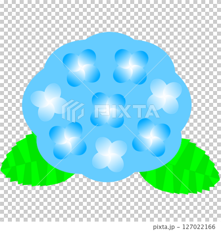 梅雨や初夏を彩る紫陽花の花のかわいらしいイラスト素材 127022166
