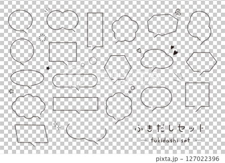 吹き出しセット ベクター 吹き出しセット ベクター 127022396