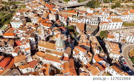 Vietri sul Mare with Colorful Rooftops and Dome 127022668