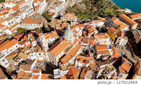 Vietri sul Mare with Colorful Rooftops and Dome 127022669