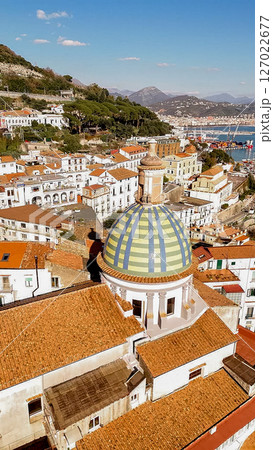 Vietri sul Mare with Colorful Rooftops and Dome 127022677