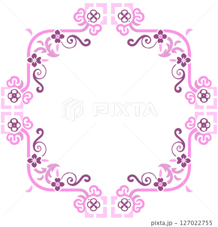 seamless pattern with abstract flowers 127022755