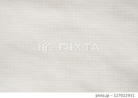 White sports clothing fabric football shirt jersey texture abstract background 127022931