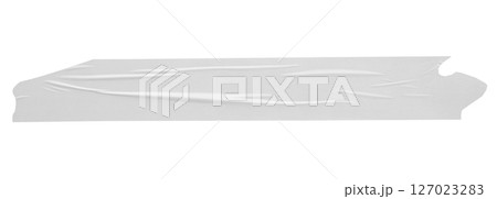 White adhesive plastic tape isolated on white background 127023283