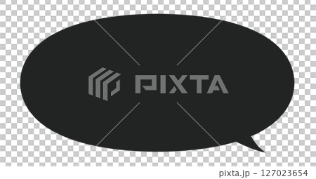 Vector speech bubble single illustration black and white right left Simple speech bubble. 127023654