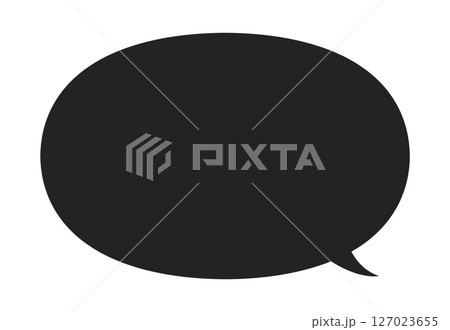 ベクターのふきだし 単体 イラスト 白黒 右 左 Simple speech bubble. ベクターのふきだし 単体 イラスト 白黒 右 左 Simple speech bubble. 127023655