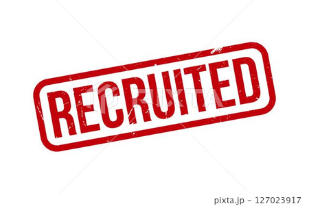 Recruited Stamp. Recruited Rubber grunge Stamp Seal 127023917